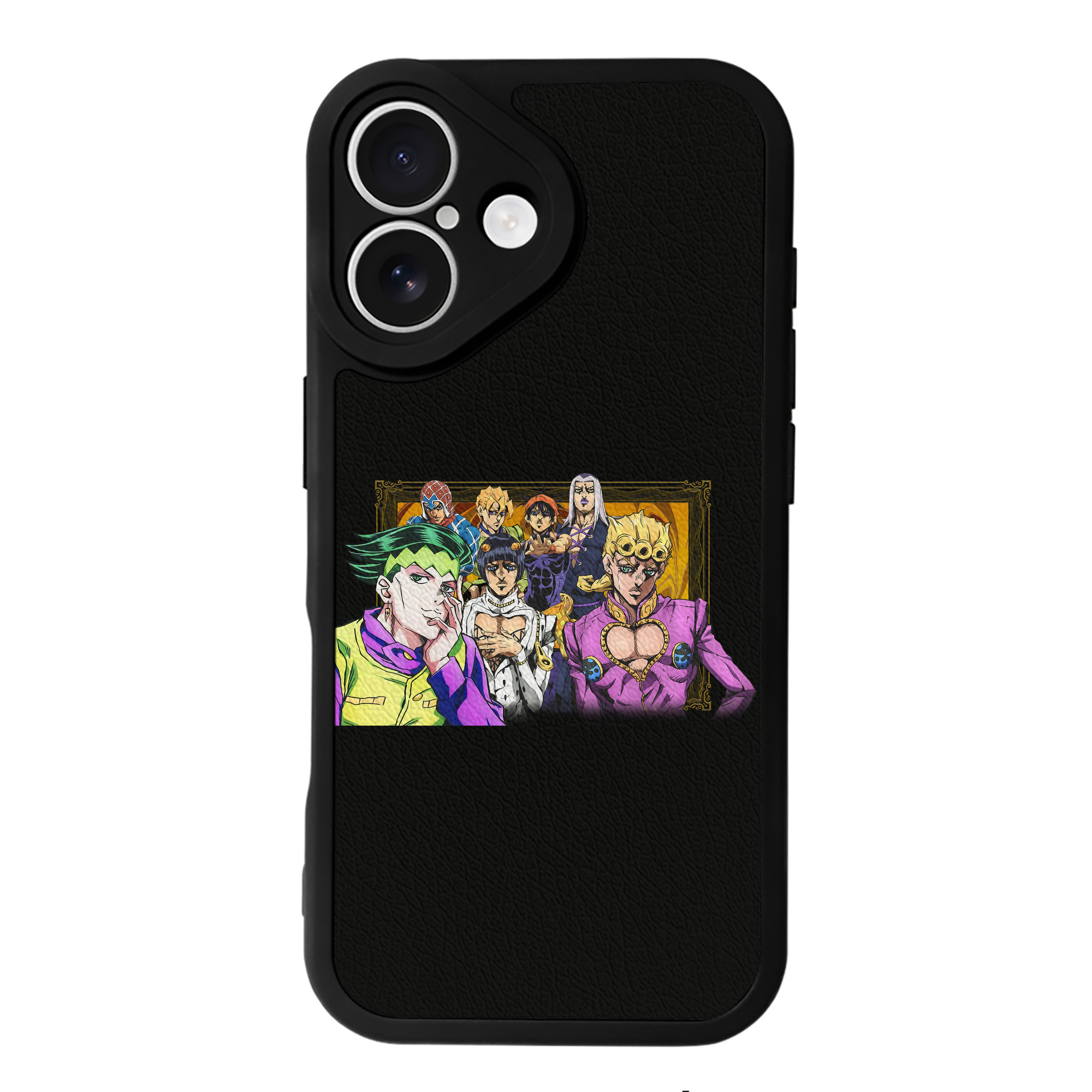 （画像用） ジョジョの奇妙な冒険 ジョルノ?ジョバァーナ JoJo's Bizarre Adventure Giorno Giovanna 【iPhone 16シリーズ対応】シリコンスマホケース（レザー調） 材質：シリコン